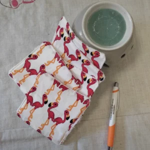 photo lingettes lavables motif des flamants
